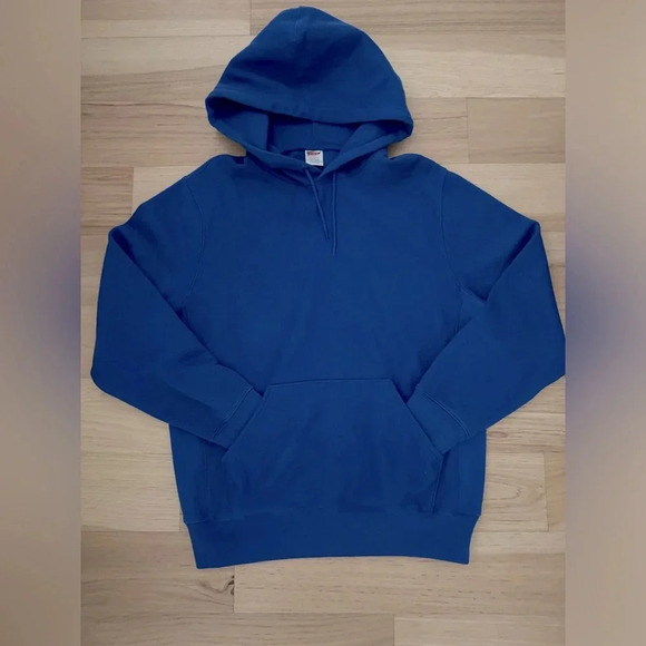 J crew Sportwear M pullover heavyweight hoodie in royal blue kangaroo pockets - Picture 1 of 9